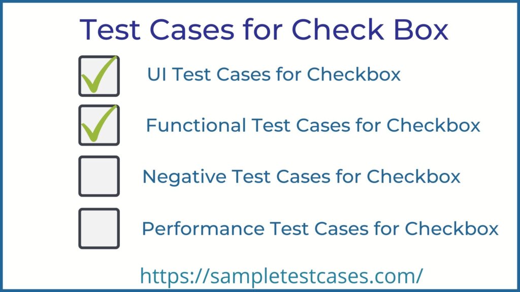 Test cases for Checkbox